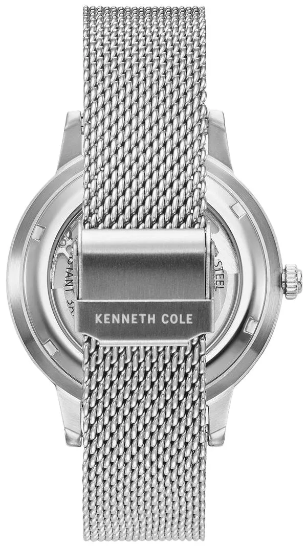 Kenneth Cole Automatic Skeleton Watch with Mesh Band KC50559010