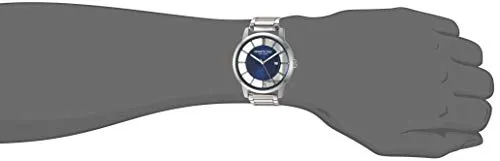 Kenneth Cole New York Men's TRANSPARENCY Quartz Stainless-Steel Strap, Silver, 20.8 Casual Watch (Model: KC50560002)