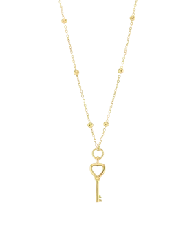 Key Necklace 18ct Gold Plated