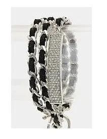 Leather & Chain Bracelet