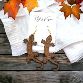 Lizard Earrings - Lizard Jewelry, Handmade Earrings, Handmade Jewelry, Animal Earrings, Animal Jewelry, Gecko Earrings, Gecko Jewelry