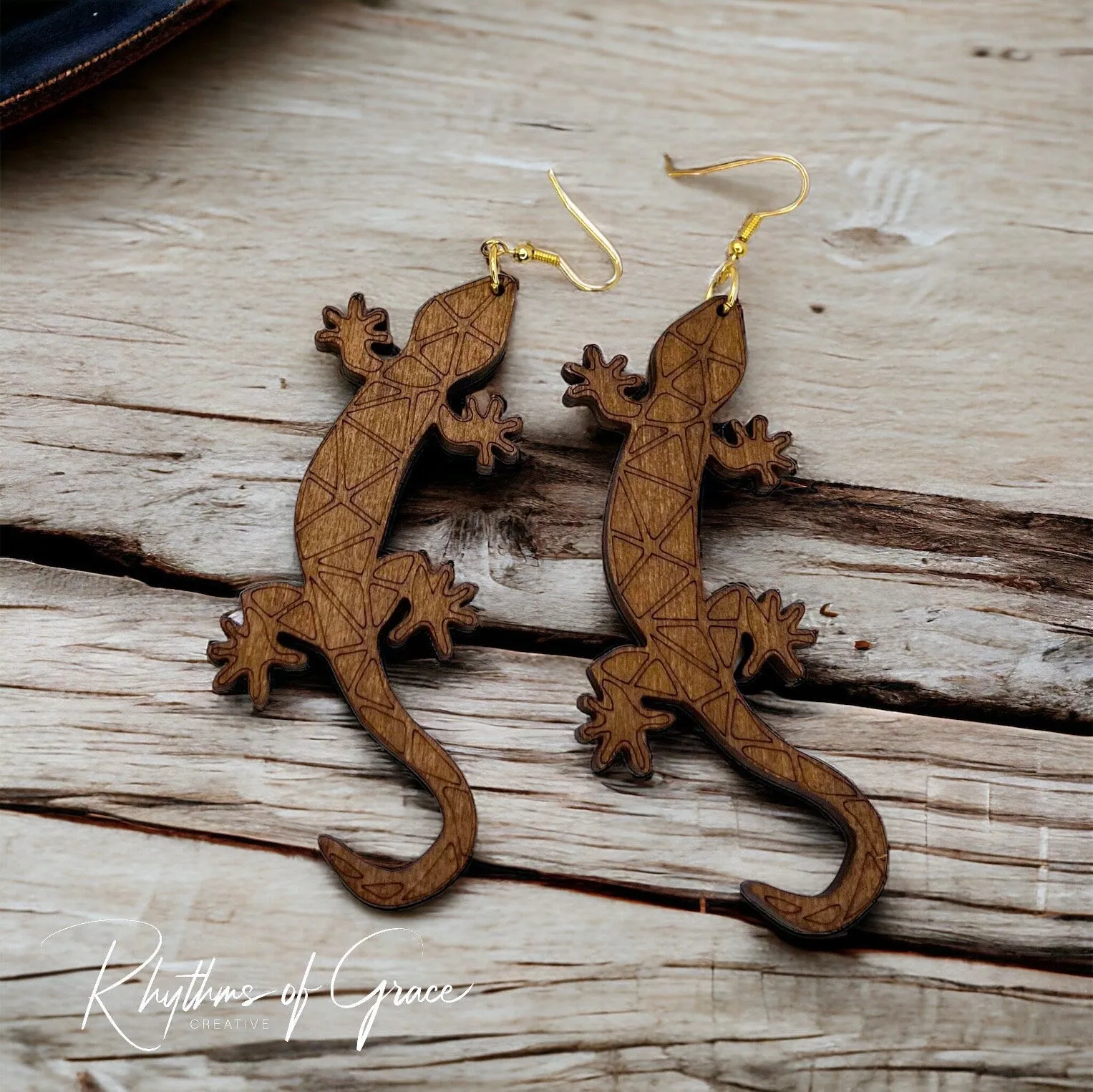 Lizard Earrings - Lizard Jewelry, Handmade Earrings, Handmade Jewelry, Animal Earrings, Animal Jewelry, Gecko Earrings, Gecko Jewelry