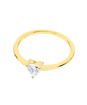 Luv Ring White 18ct Gold Plated