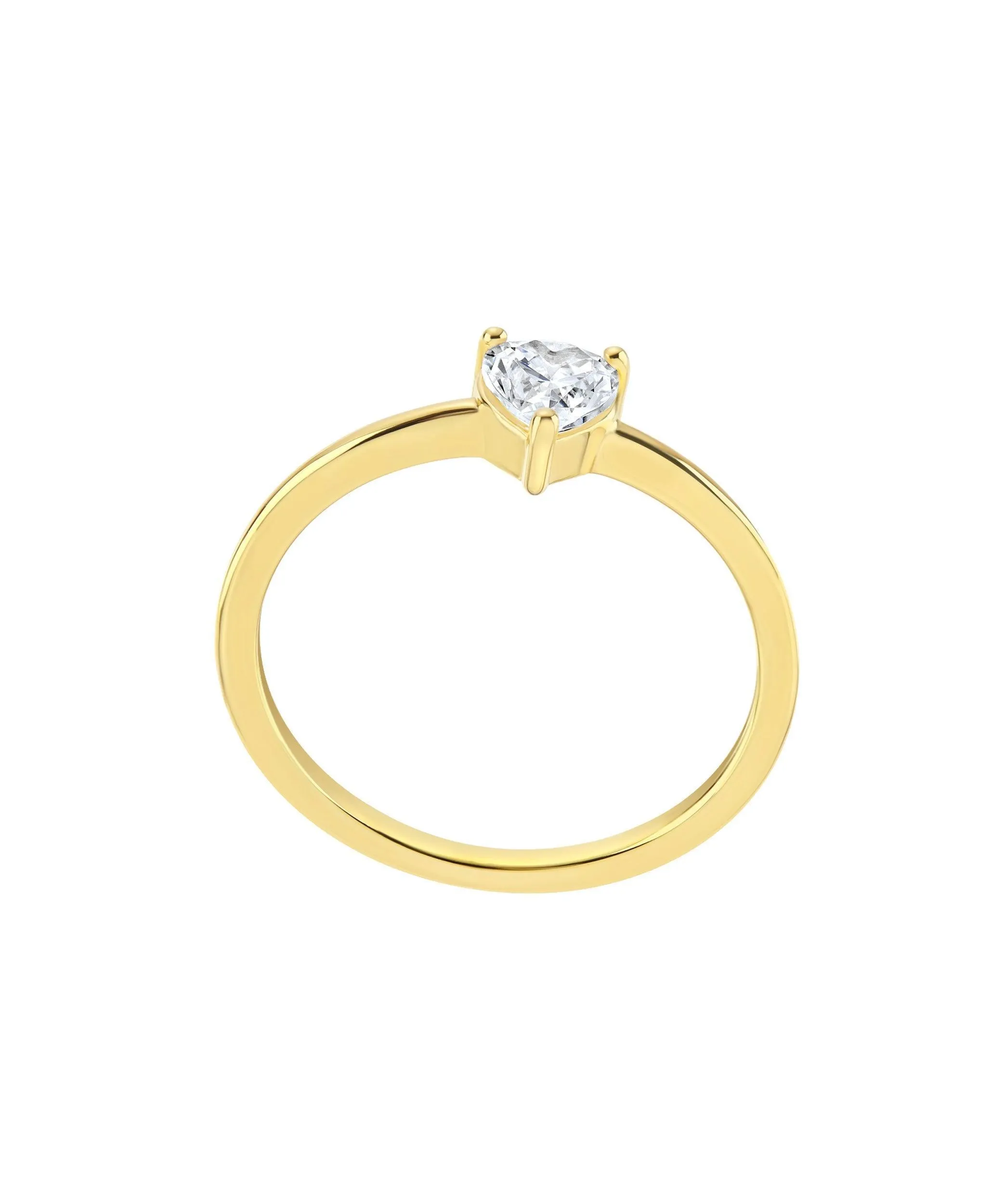 Luv Ring White 18ct Gold Plated