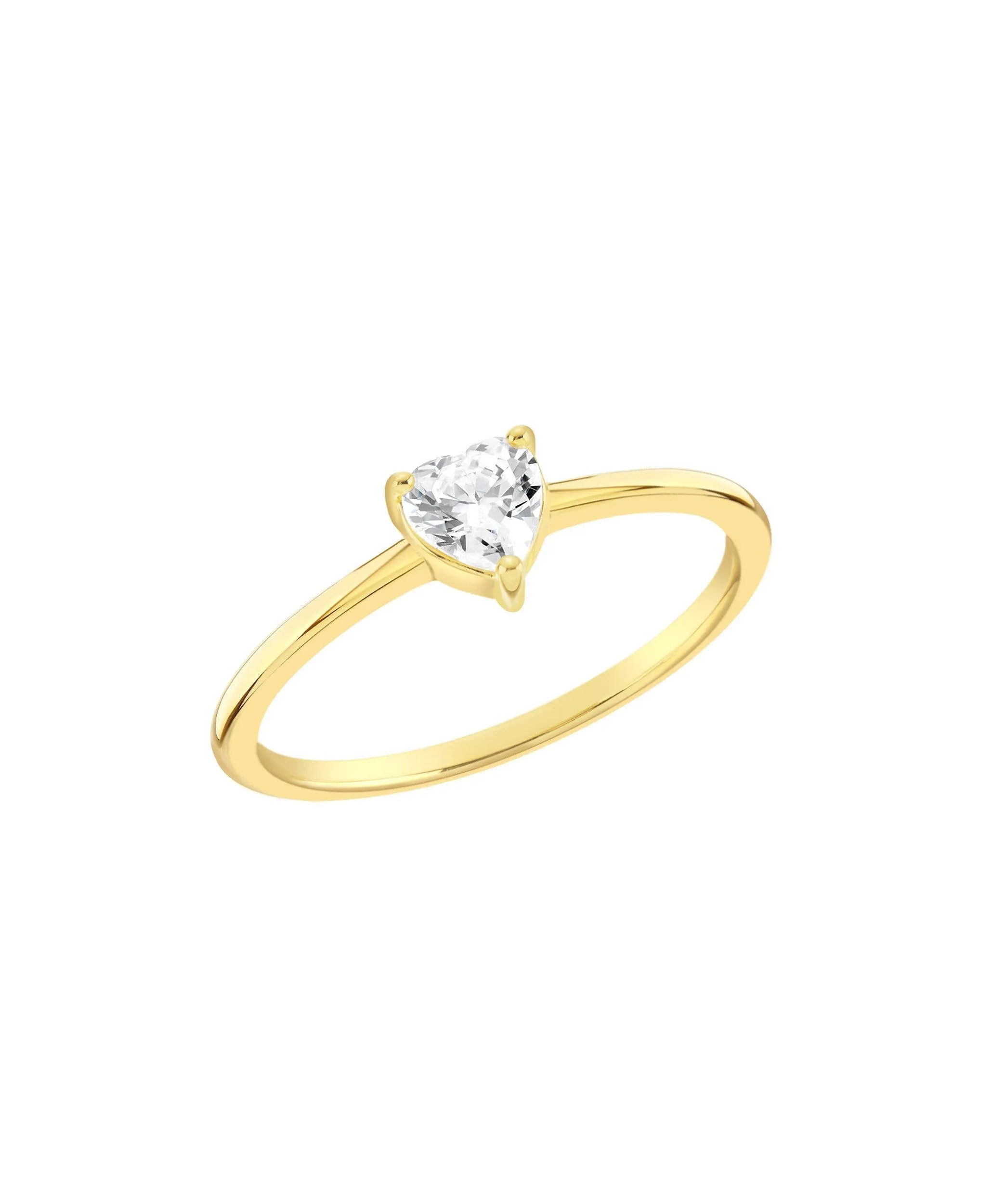 Luv Ring White 18ct Gold Plated