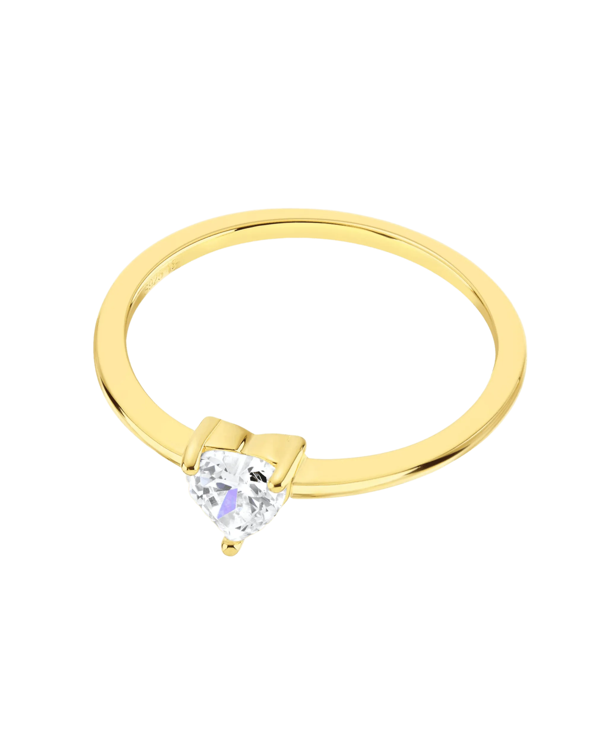 Luv Ring White 18ct Gold Plated