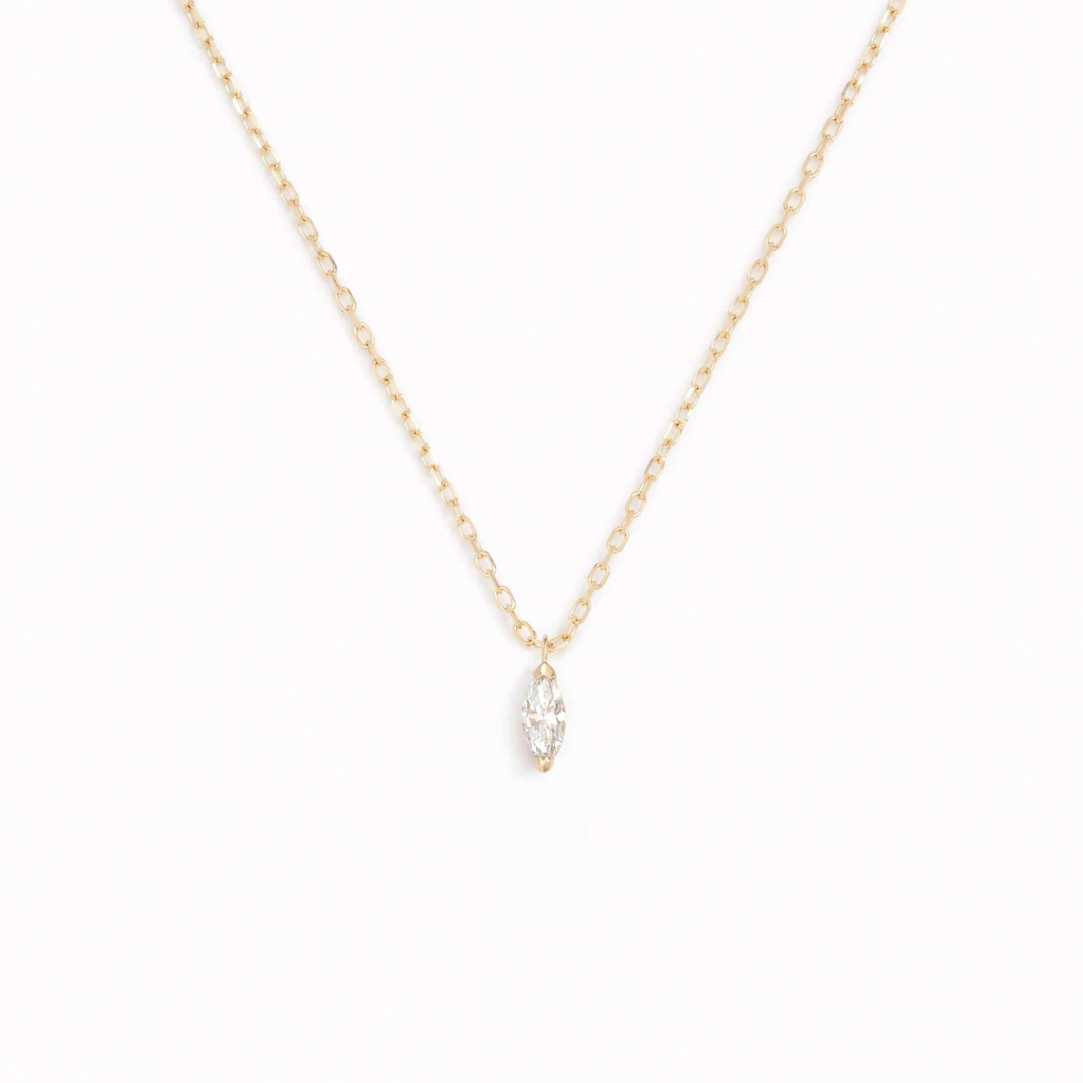 Marquise Diamond Necklace 14k Gold - Aletta