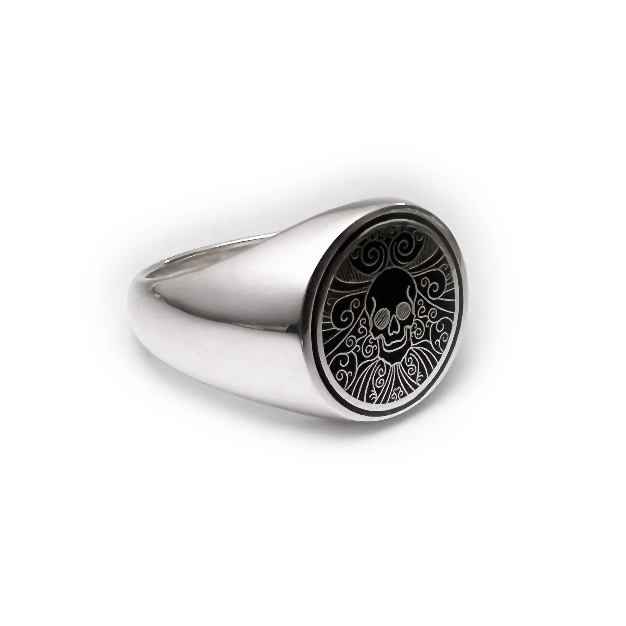 Memento Mori Silver Ring