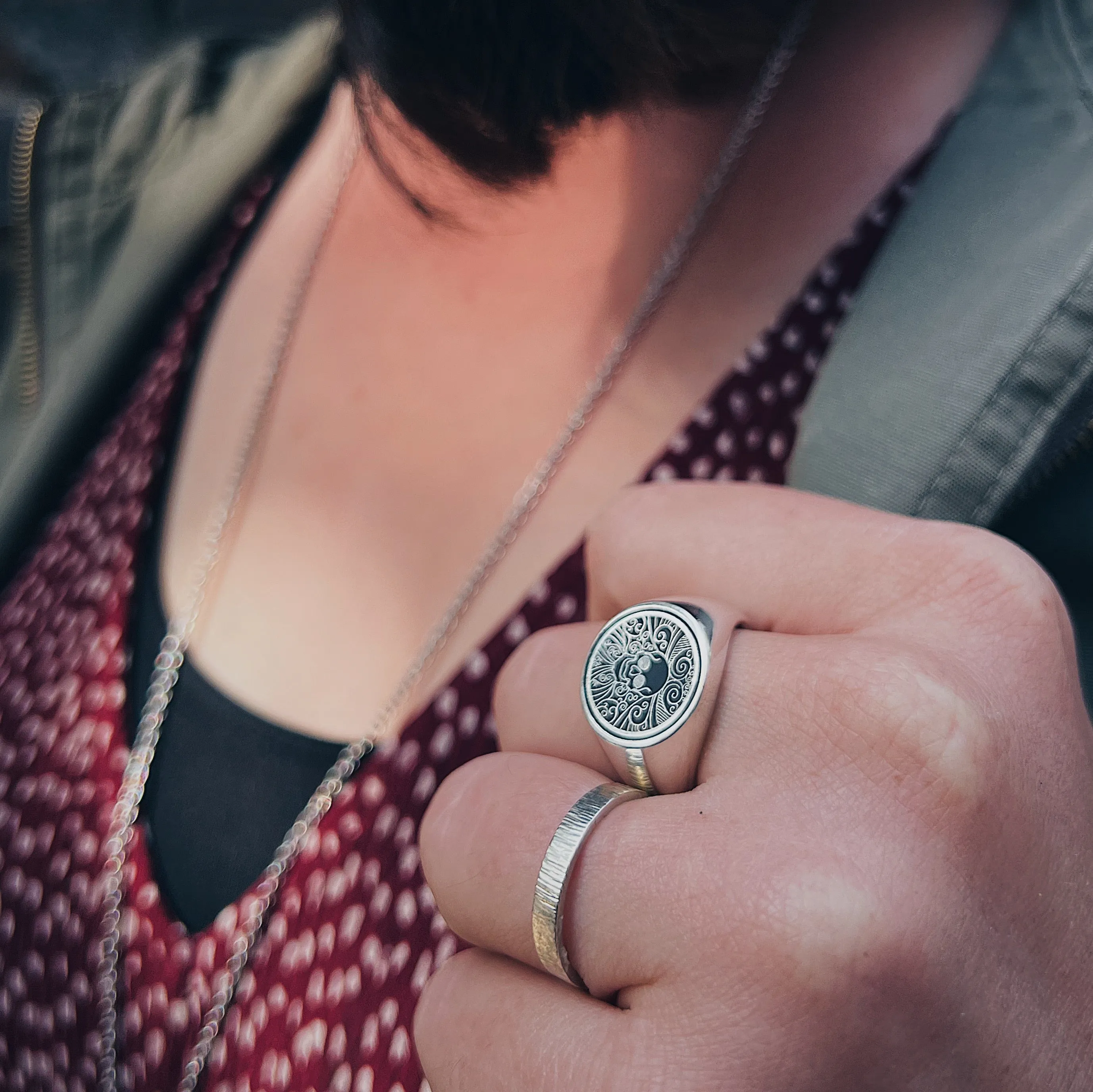 Memento Mori Silver Ring