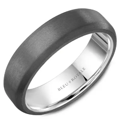 Men's 14K White Gold & Tantalum Wedding Band