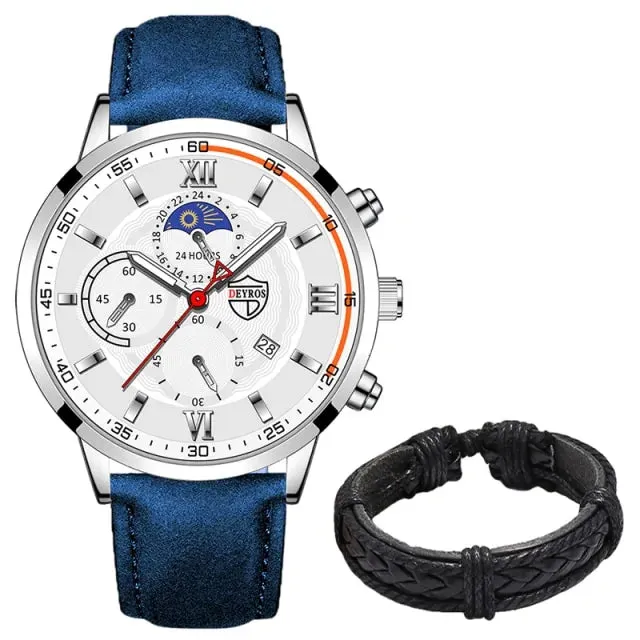 Men's Casual Leather Watch