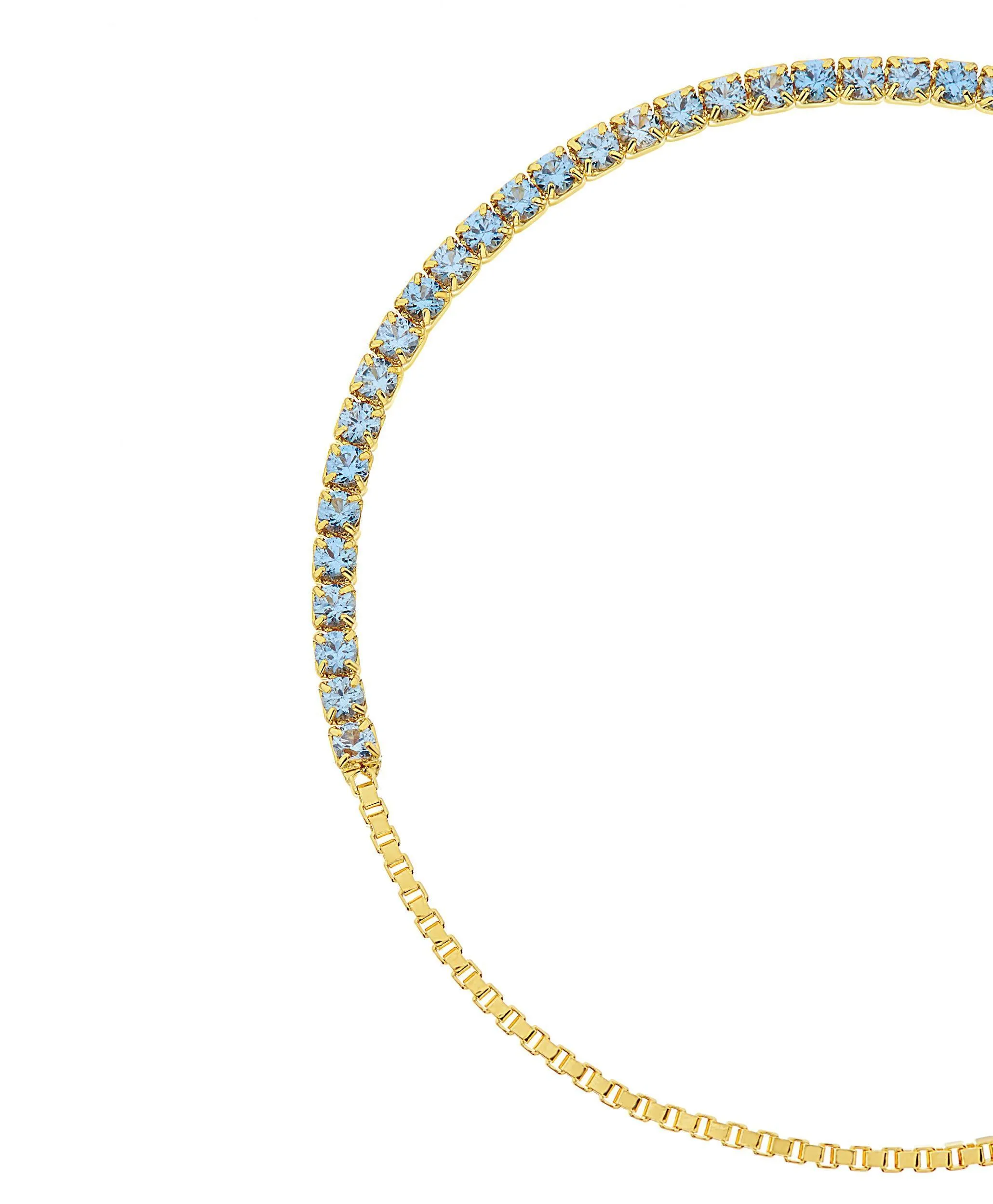 Mila Bracelet Blue 18ct Gold Plated