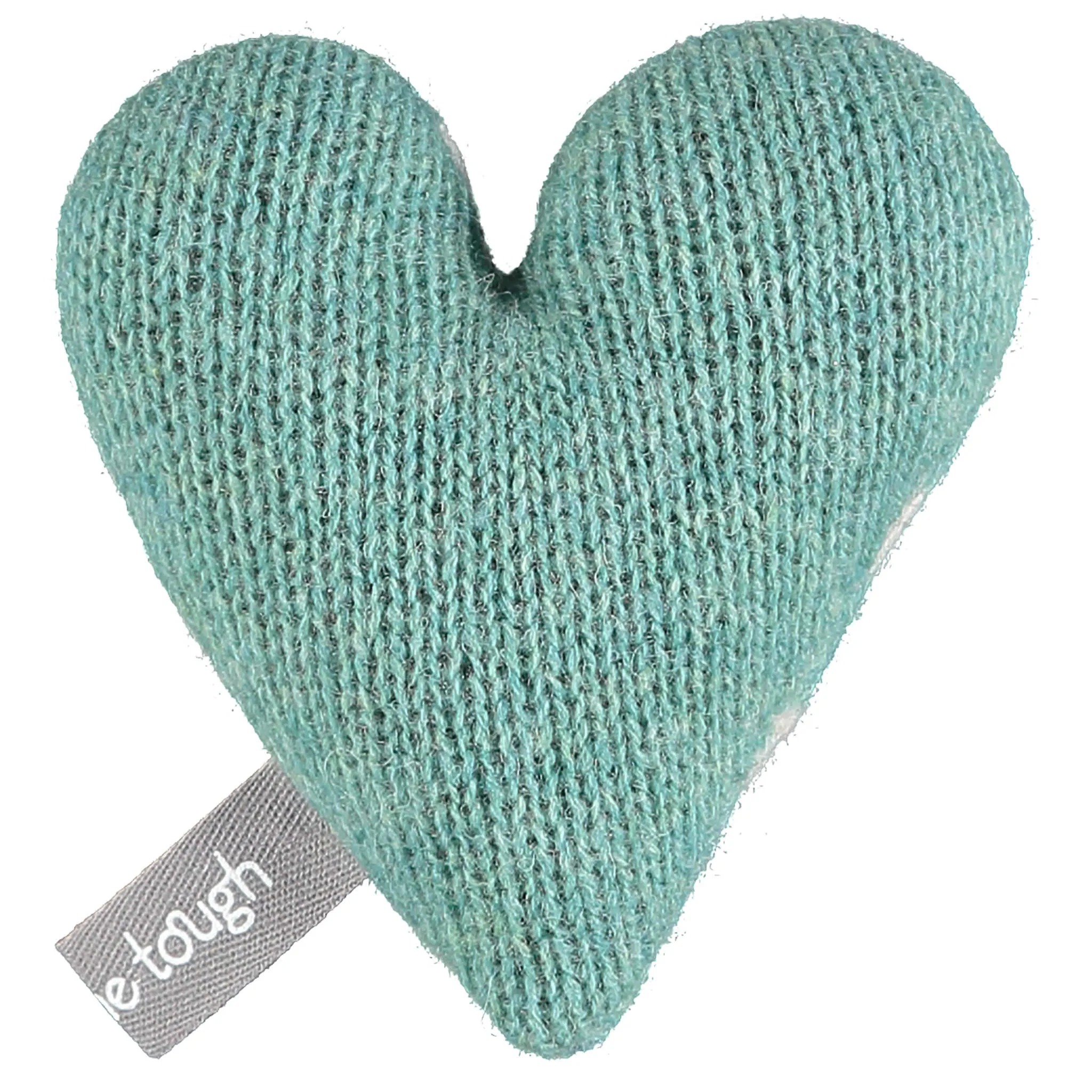 Mini Knitted Polka Dot Jade Heart With Lavender