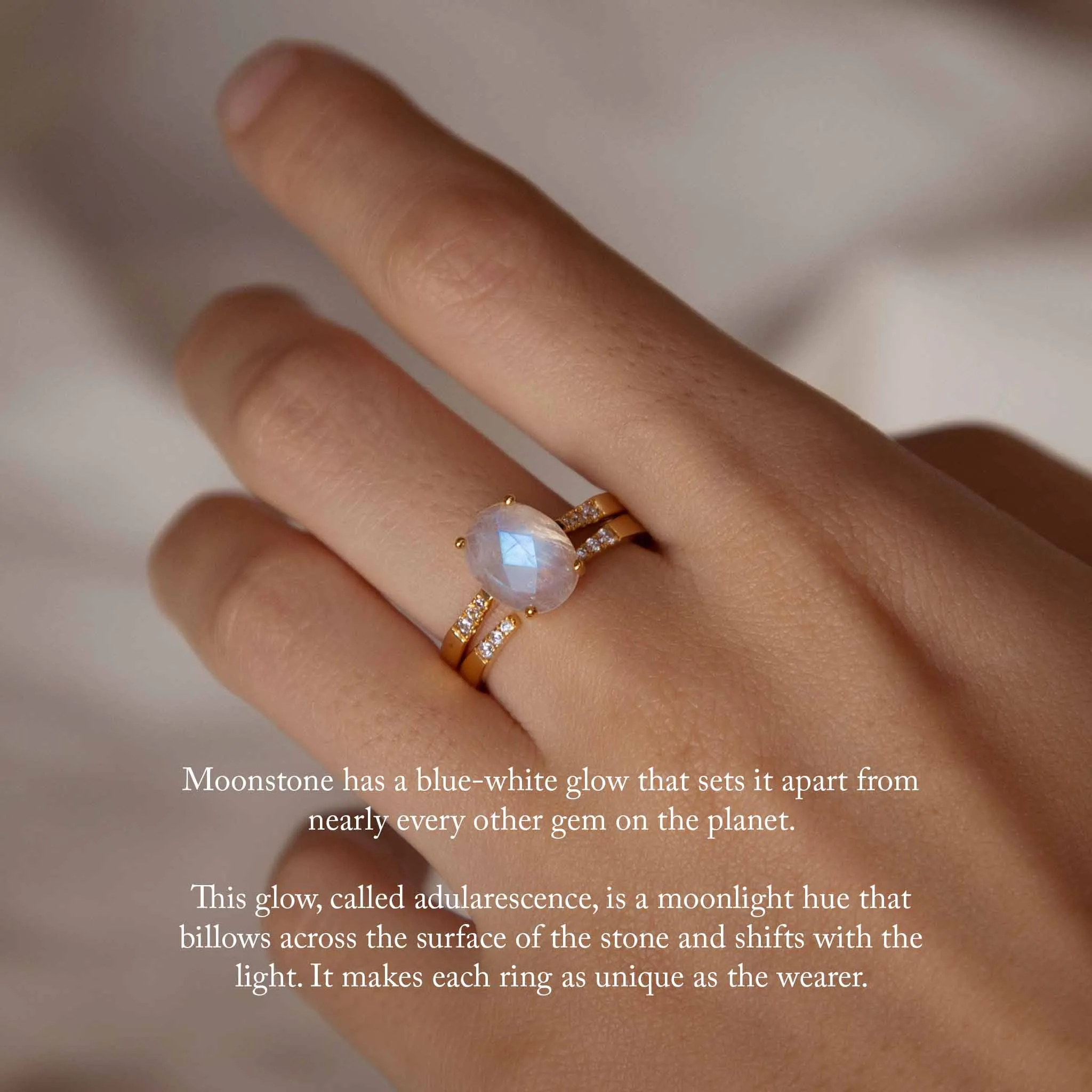 Moonstone Ring - Serena