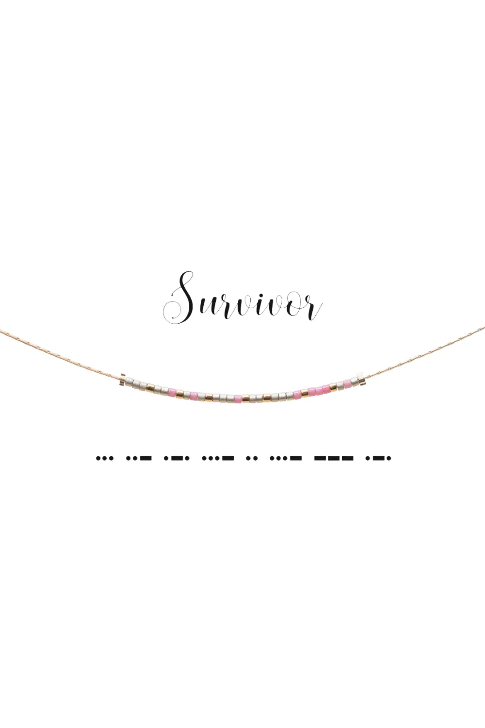 MORSE CODE NECKLACE | SURVIVOR