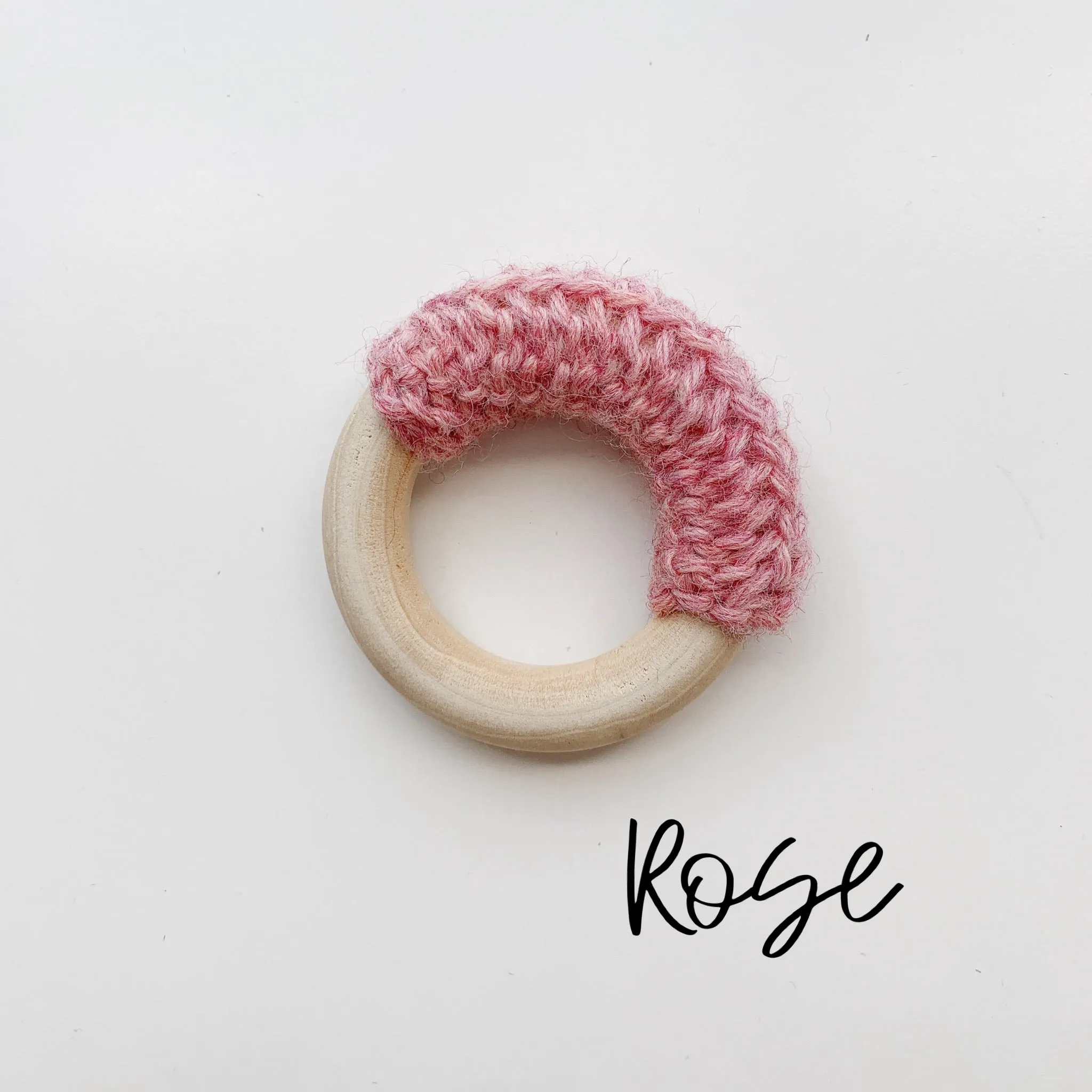 Natural Vegan 2.5" Maple Wood   Wool Baby Ring