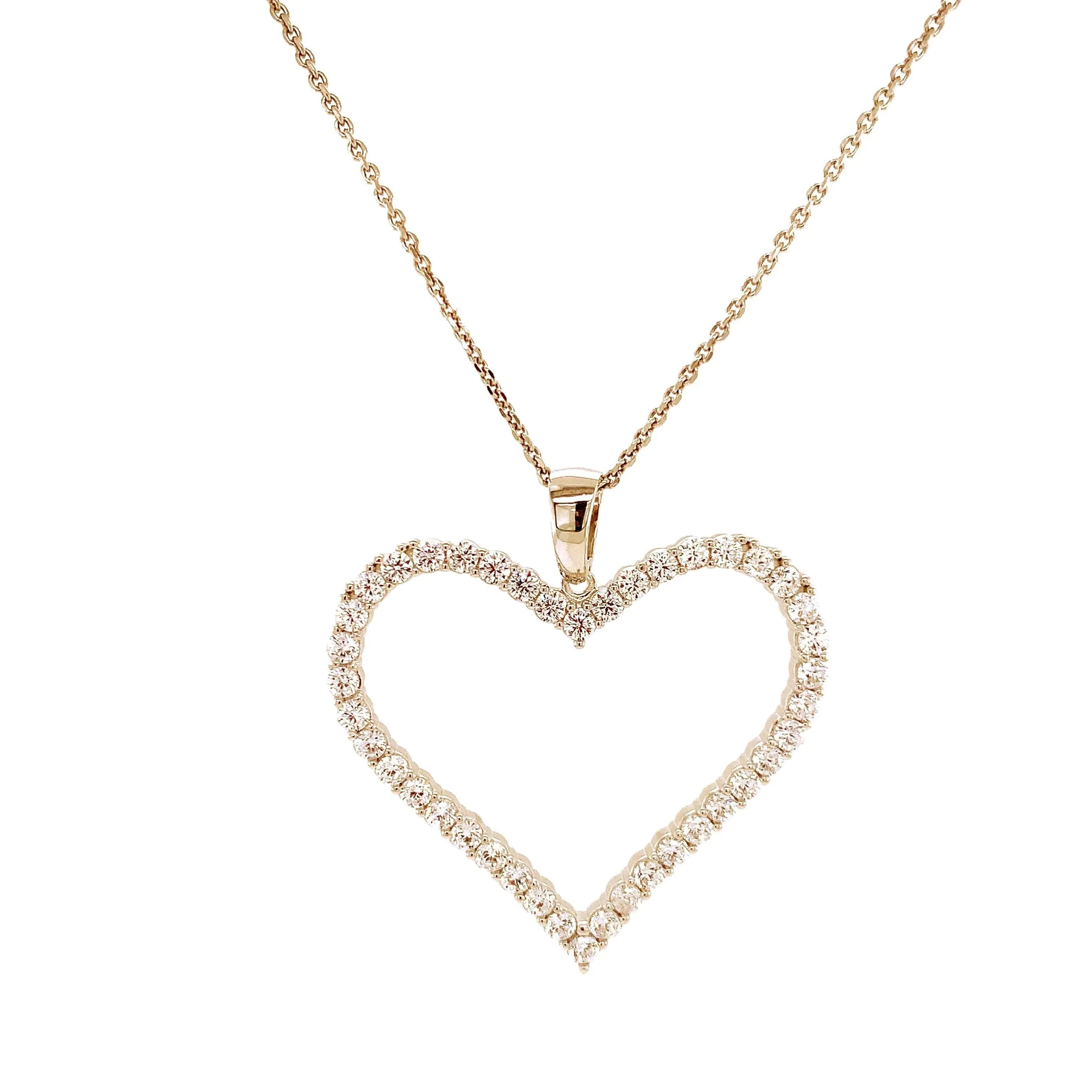 Open Heart CZ Necklace