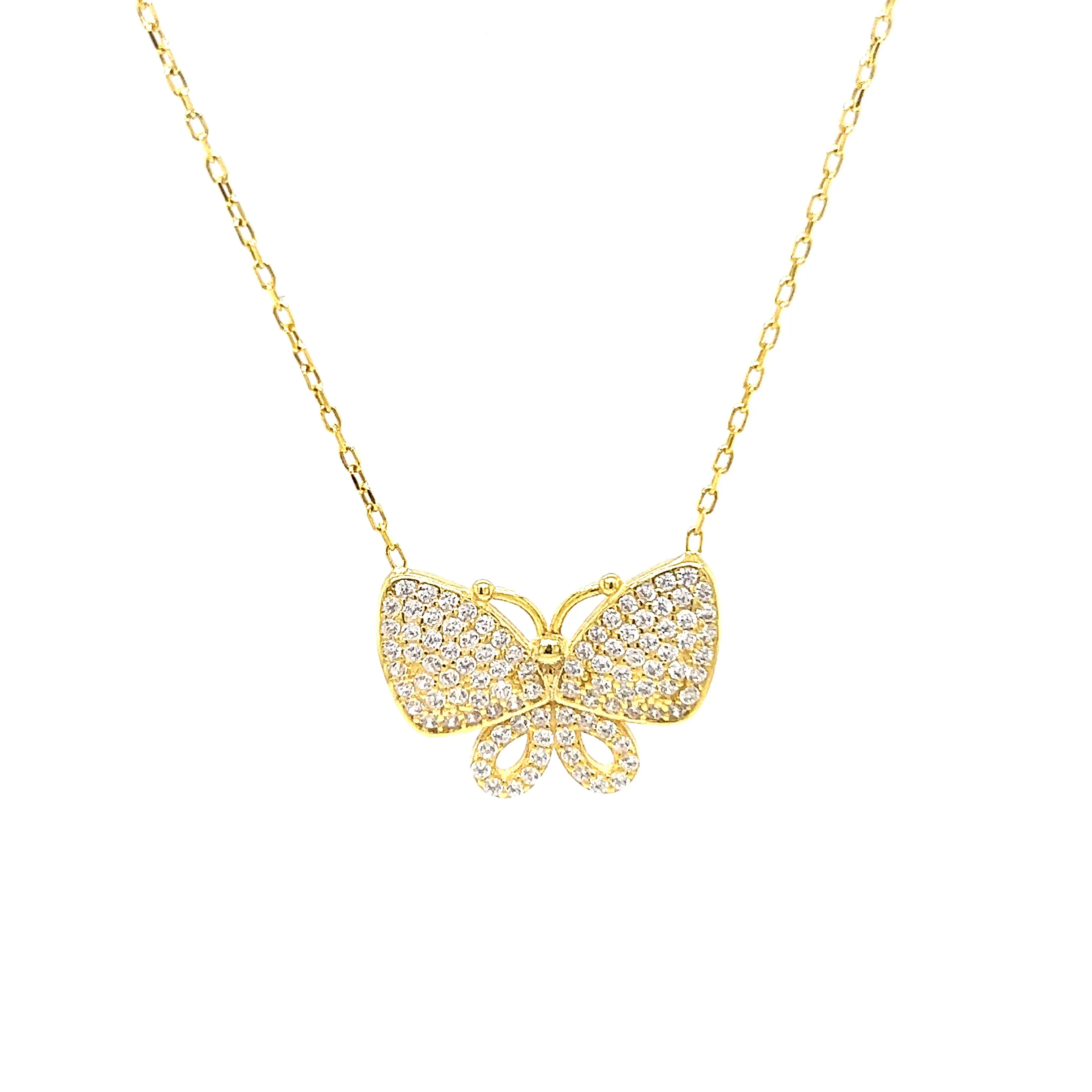 Pave Butterfly Necklace