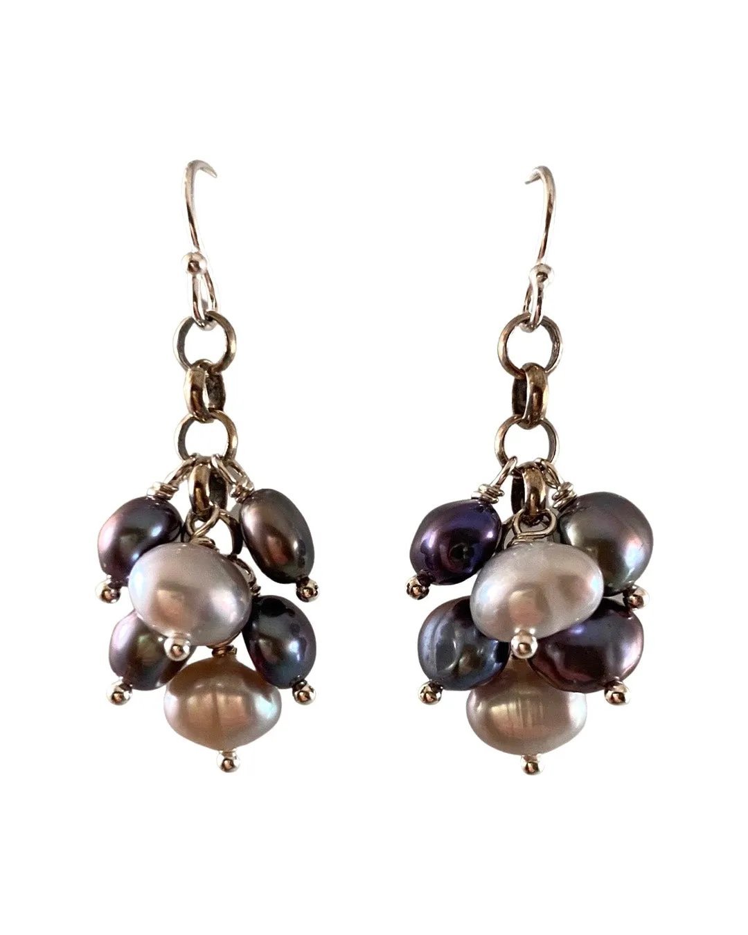 Pearl Cluster Charm Earrings