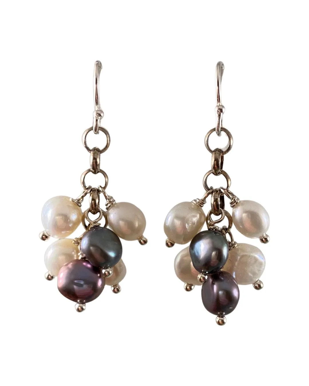 Pearl Cluster Charm Earrings