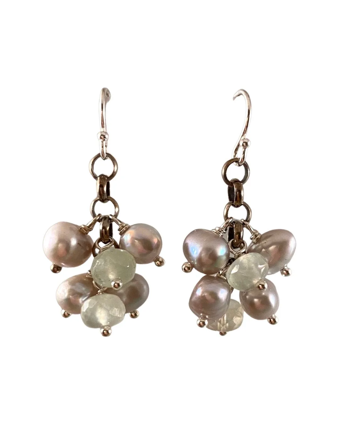 Pearl Cluster Charm Earrings