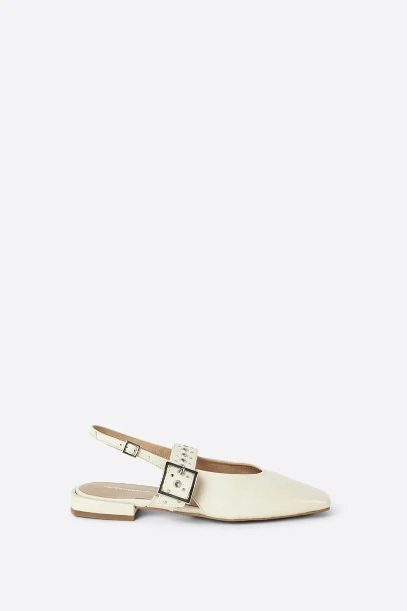 PEARL SLINGBACK NATURAL SOLE BALLET FLAT