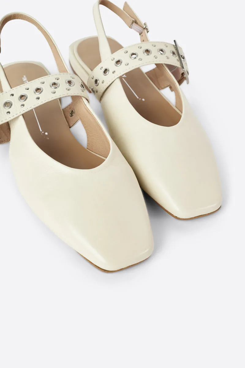 PEARL SLINGBACK NATURAL SOLE BALLET FLAT