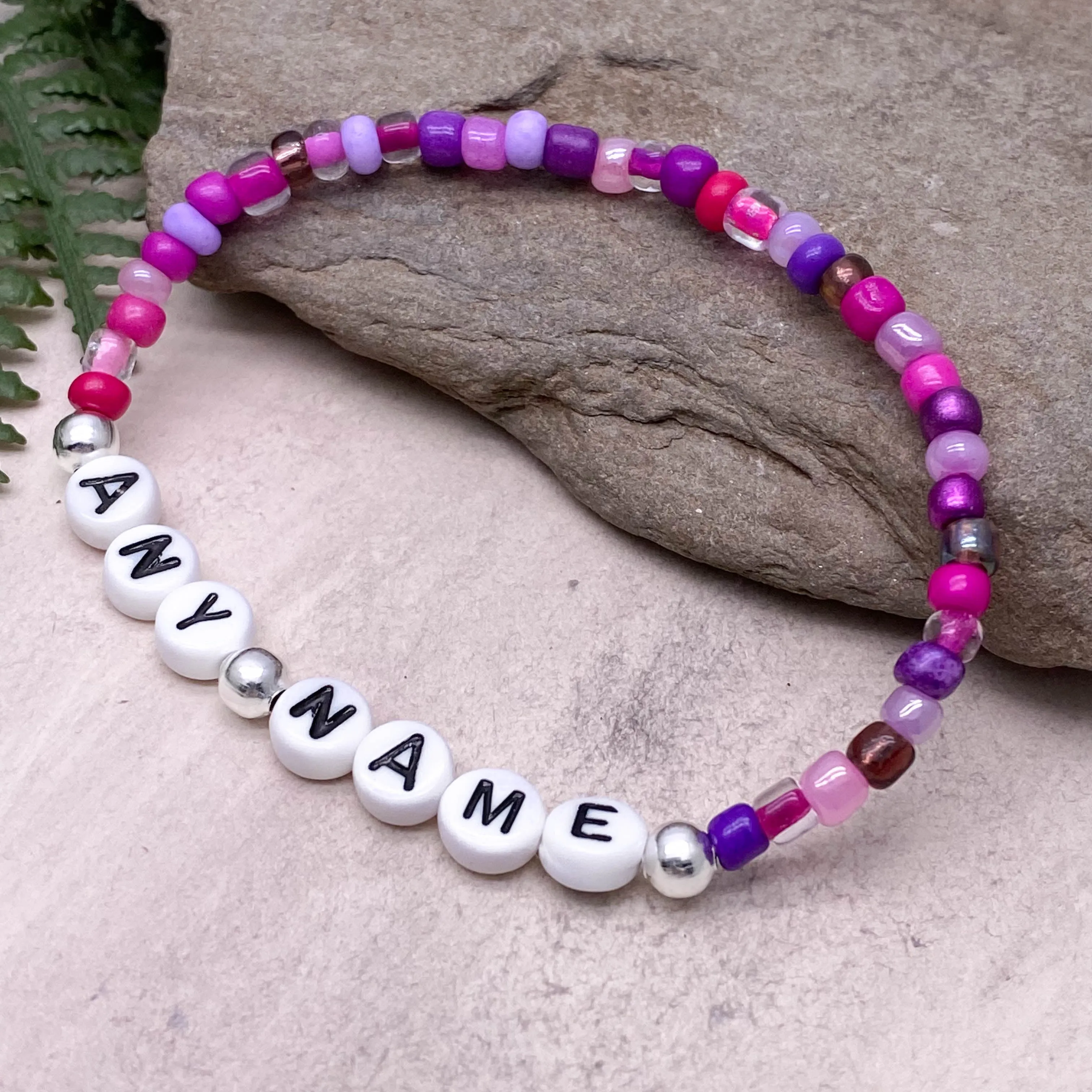 PERSONALISED Glass Seed Bead Bracelet