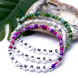 PERSONALISED Glass Seed Bead Bracelet