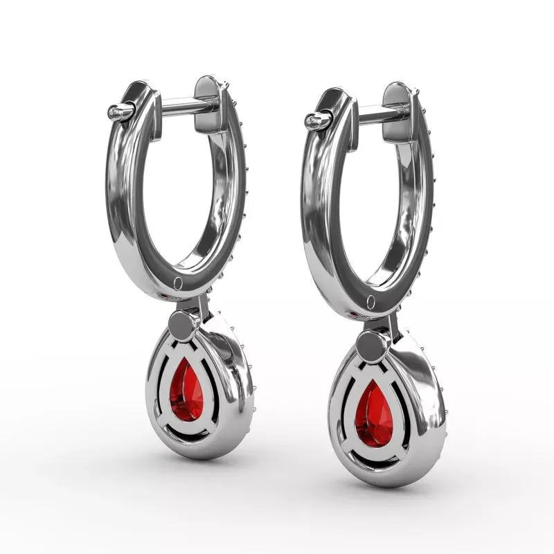 Petite Teardrop Hoop Earrings