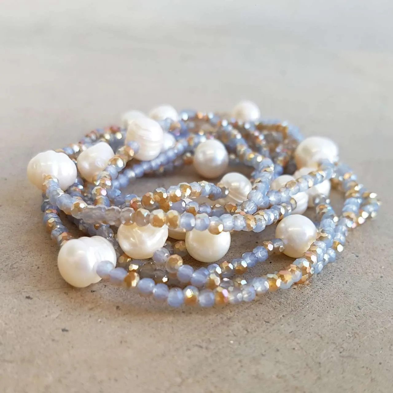 Pisces Pearl and Cutglass Necklace