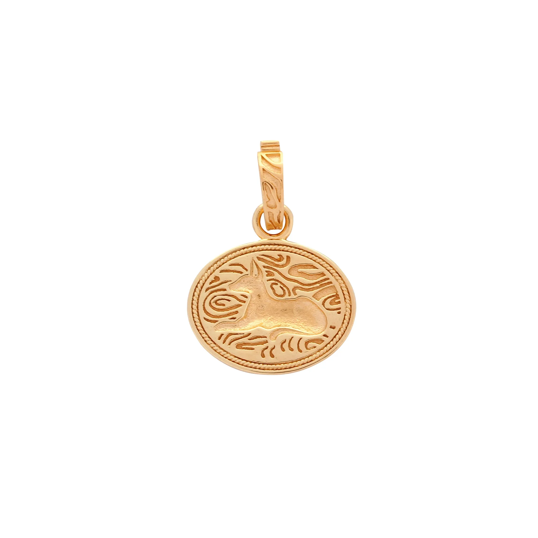 Podenco Dog Charm, Gold Vermeil