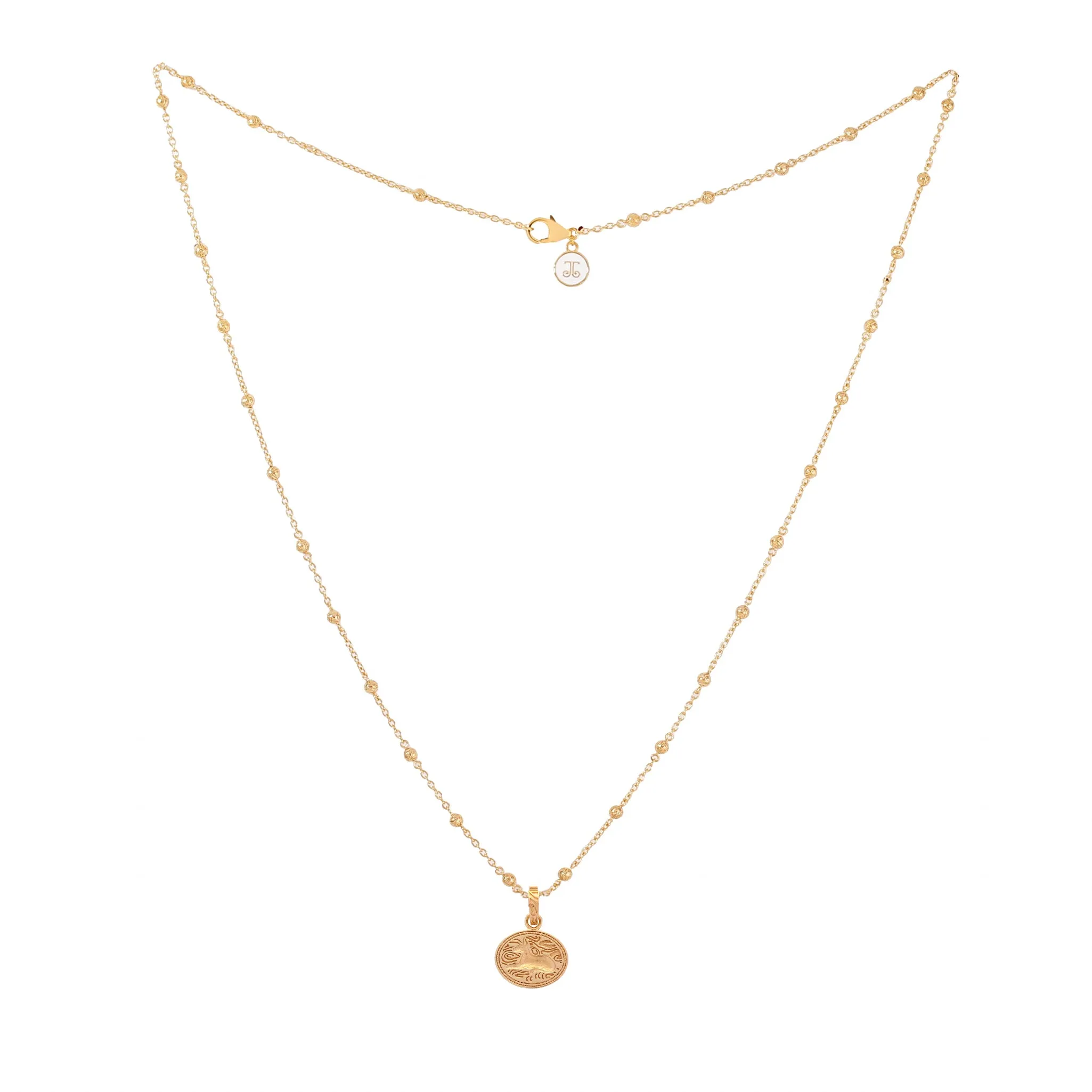 Podenco Dog Charm Necklace, Gold Vermeil