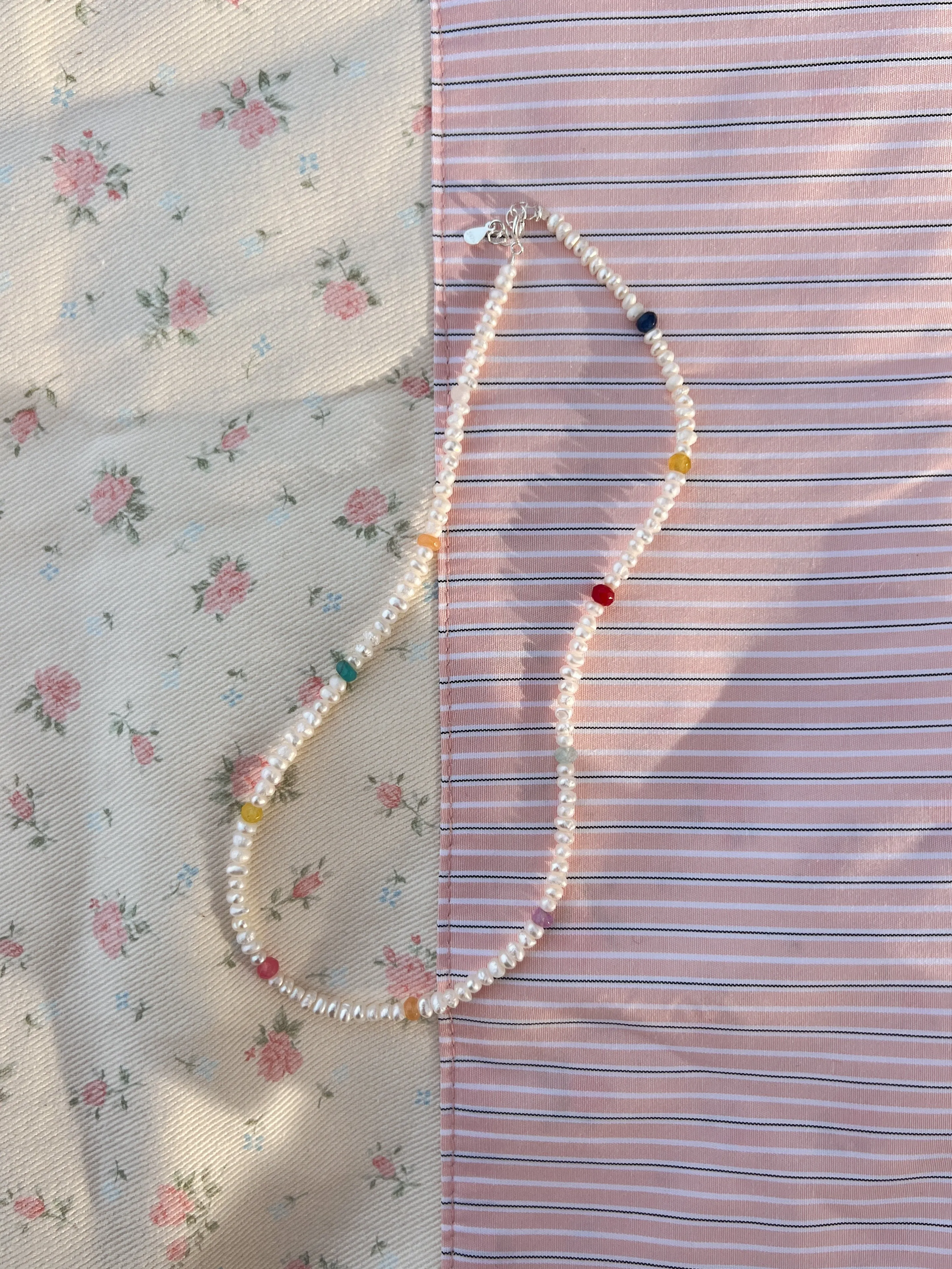 Point Color Pearl Necklace