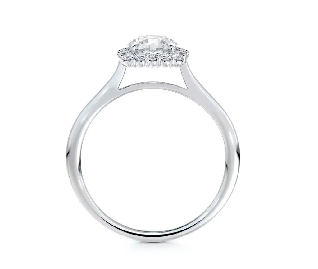 "Center of My Universe®" Round with Cushion Halo Engagement Ring