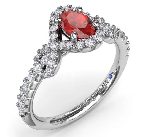 "Love Knot" Ruby and Diamond Ring