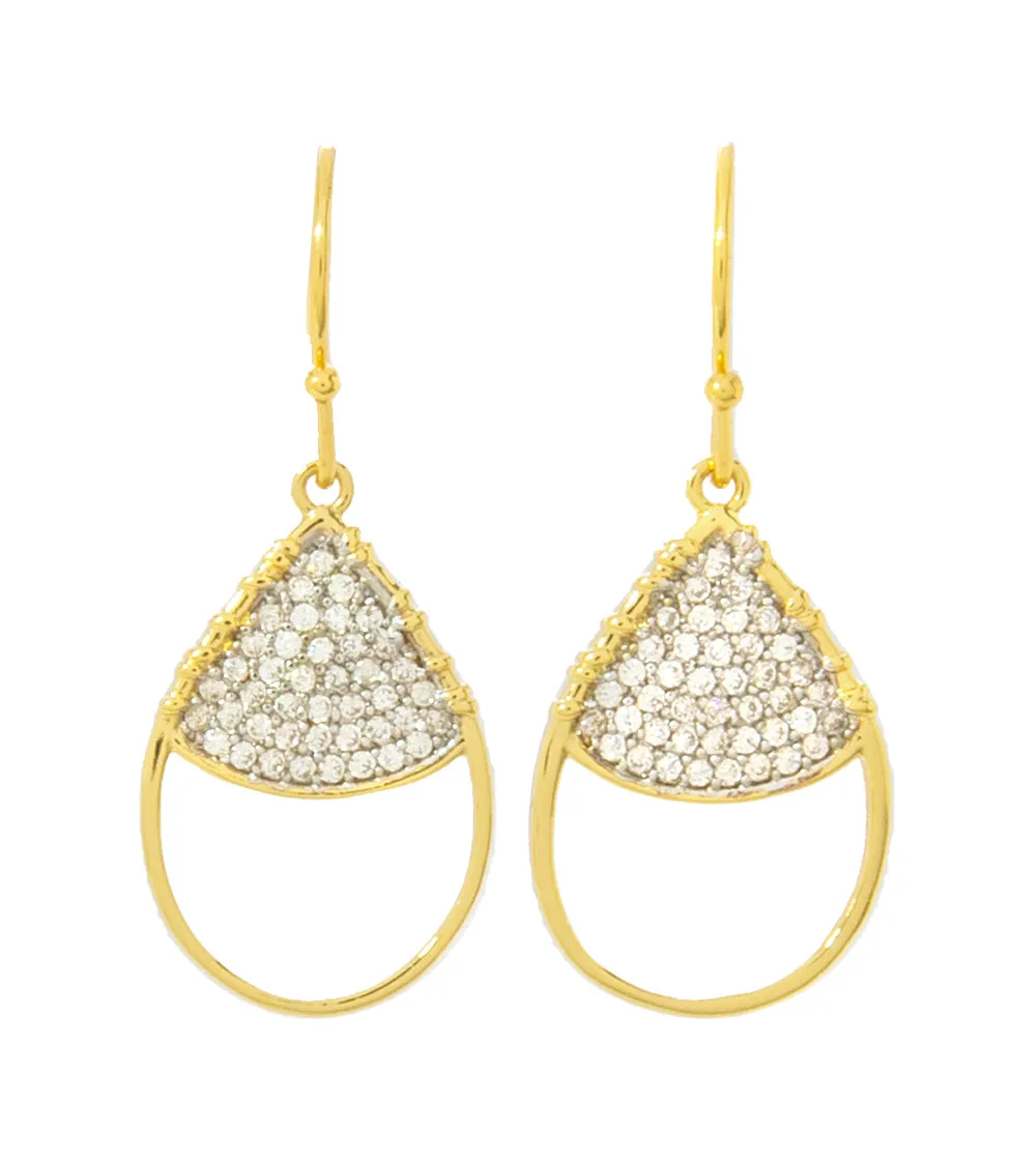 "Pave Teardrop"  Earrings