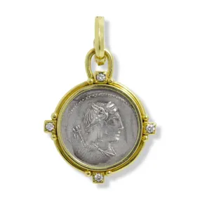 Roman Coin and Gold Pendant