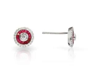 Ruby and Diamond Earrings