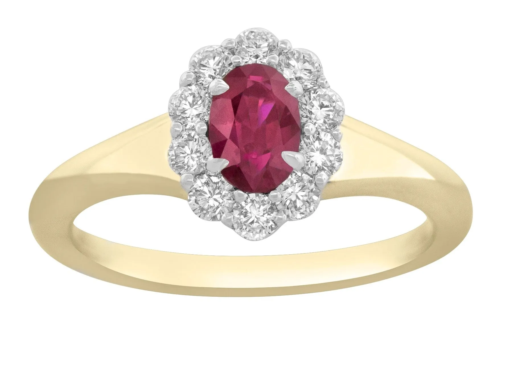 Ruby Halo Diamond Ring