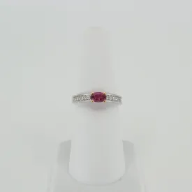 Ruby Ring with Gold Basket