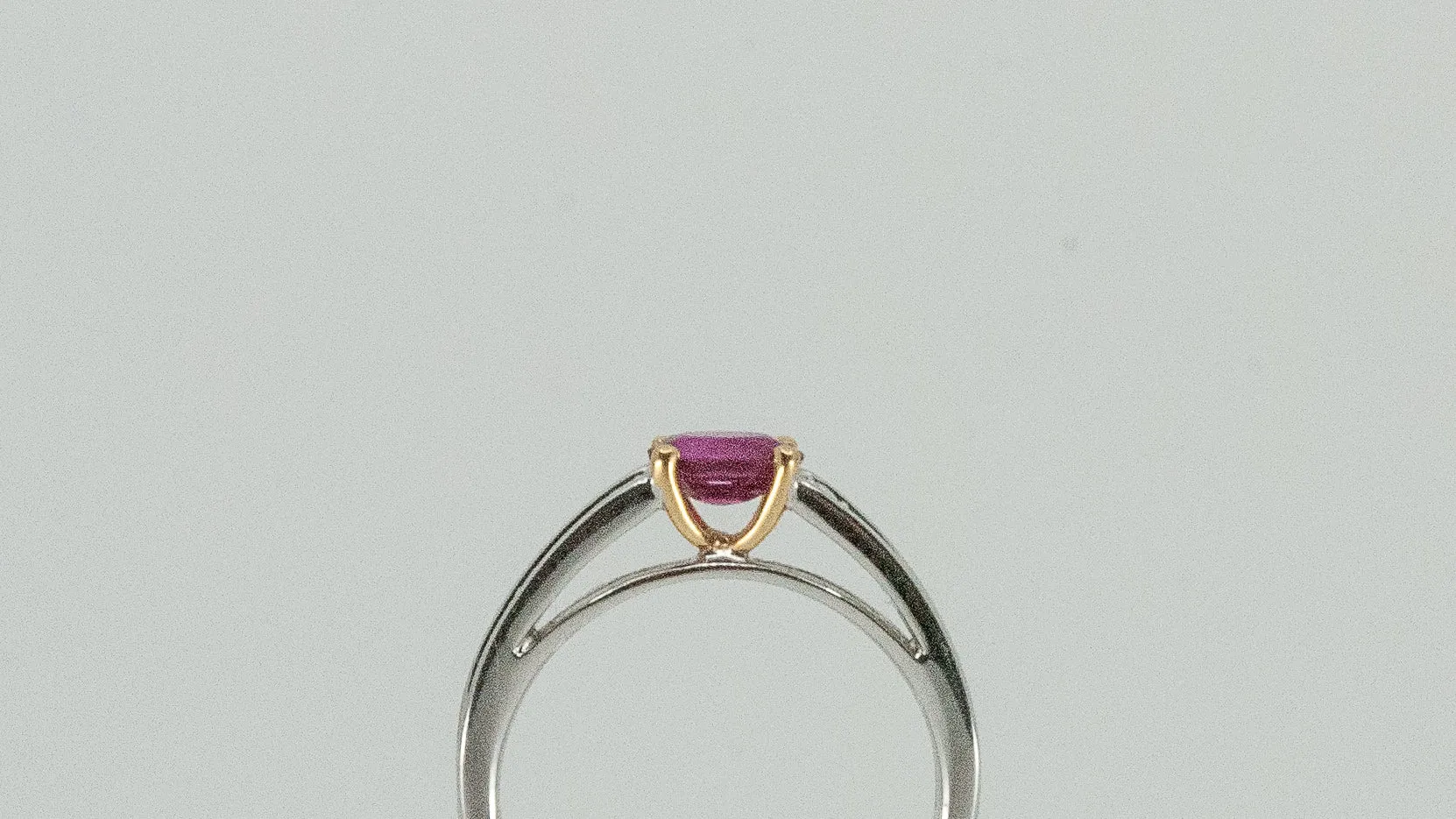 Ruby Ring with Gold Basket