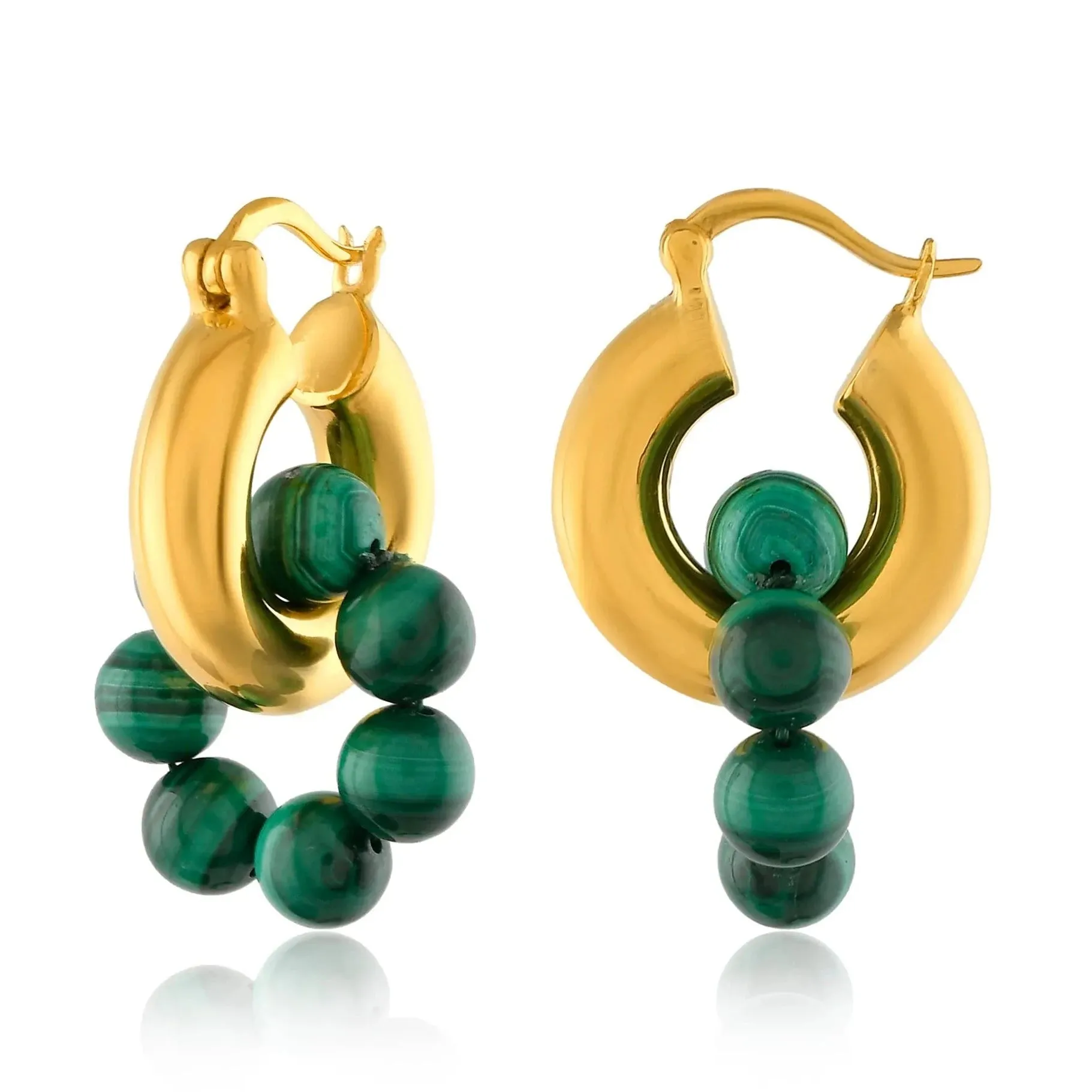 Shyla Malachite Sura Hoops