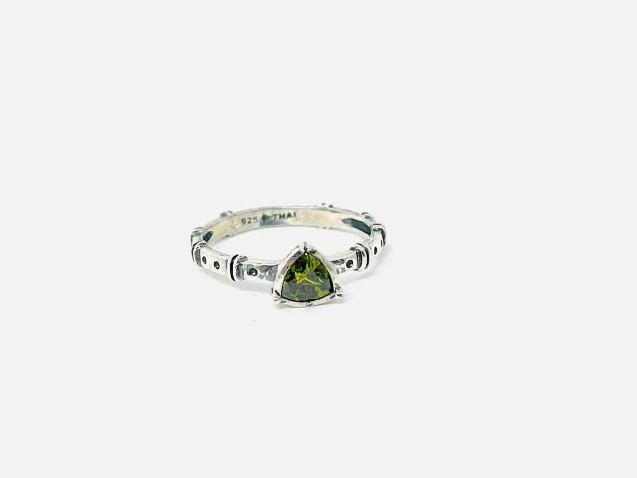 Silpada Designs Size 7 Silver/Green Jewel Sterling Silver Jewelry Ring