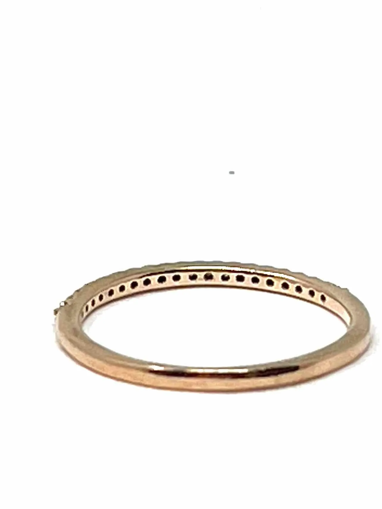 Size 5.75 Rose Gold/Clear Band 10K Jewelry Ring