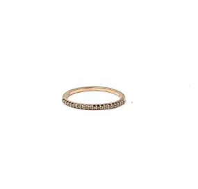 Size 5.75 Rose Gold/Clear Band 10K Jewelry Ring