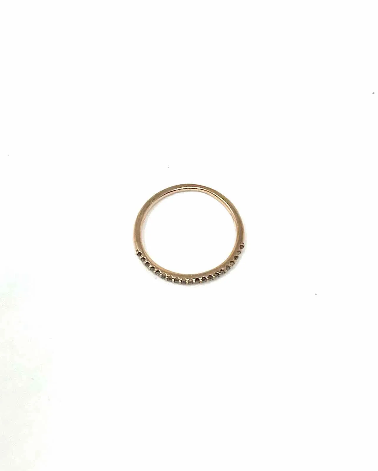 Size 5.75 Rose Gold/Clear Band 10K Jewelry Ring