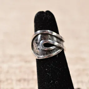 SOLD Margot de Taxco 'Figure Eight' Sterling Silver MCM Ring, #5100 SZ 5