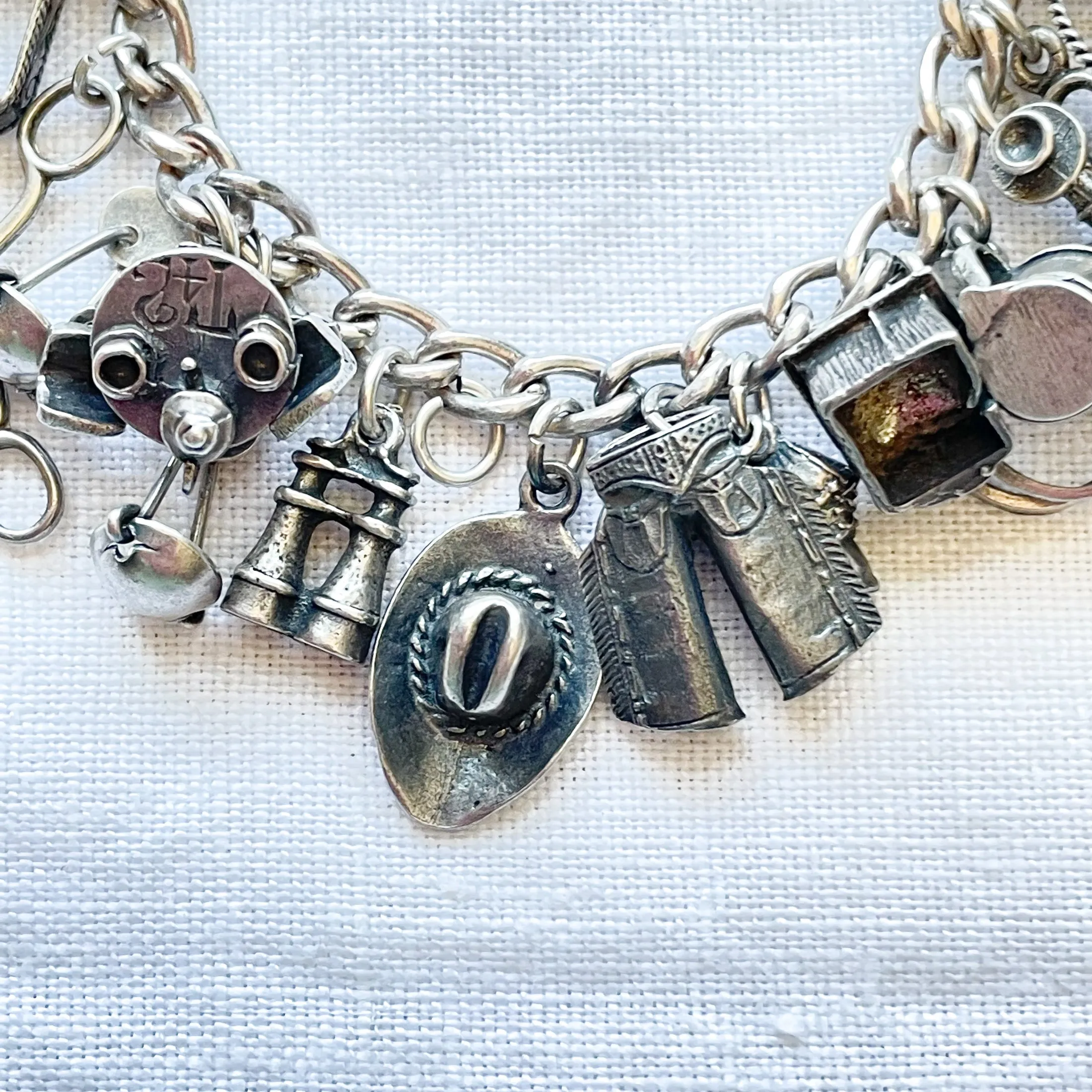 SOLD Western/Southwest/Northwest Sterling Silver Charm Bracelet