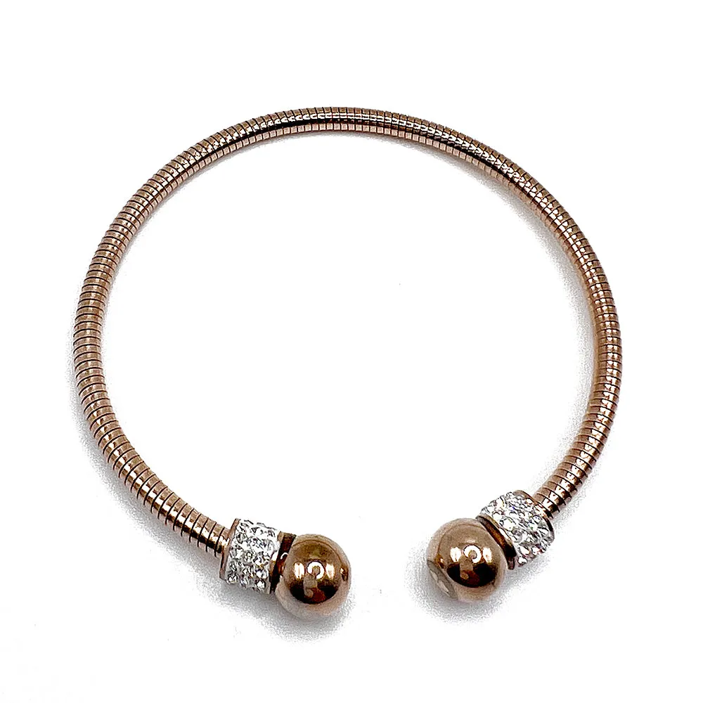 Sphere Open Bangle Bracelet